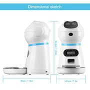 3.5L Automatic Pet Feeder - Timer Food Dispenser with Steel Bowl
