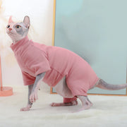 Sphynx Cat Cotton Hoodie - Warm Fleece Pajama Vest