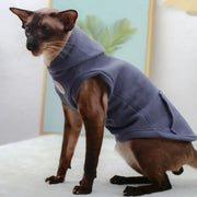 Sphynx Cat Cotton Hoodie - Warm Fleece Pajama Vest