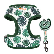 Adjustable Nylon Mesh Harness Leash Set - Printed Vest for Small Dogs & Cats