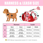 Adjustable Nylon Mesh Harness Leash Set - Printed Vest for Small Dogs & Cats