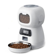 3.5L Automatic Pet Feeder - Timer Food Dispenser with Steel Bowl