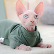 Sphynx Cat Cotton Hoodie - Warm Fleece Pajama Vest