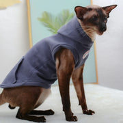 Sphynx Cat Cotton Hoodie - Warm Fleece Pajama Vest