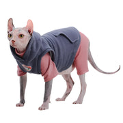 Sphynx Cat Cotton Hoodie - Warm Fleece Pajama Vest