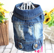 Cat Denim Vest Jacket - Spring Autumn Pet Apparel
