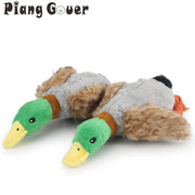 Plush Duck Squeaky Dog Chew Toy - Rope Tooth Cleaning Toy