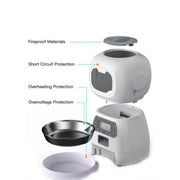 3.5L Automatic Pet Feeder - Timer Food Dispenser with Steel Bowl