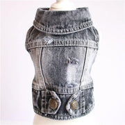 Cat Denim Vest Jacket - Spring Autumn Pet Apparel