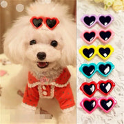 Heart Sunglasses Pet Hair Clips - Dog and Cat Bow Accessories