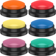 Recordable Dog Training Buttons with Light - 4/6Pc Interactive Pet Buzzer Set