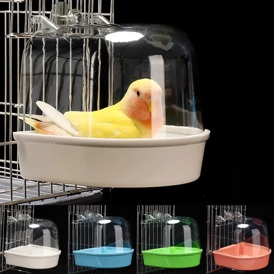 Hanging External Bird Bath for Parrots and Mynas