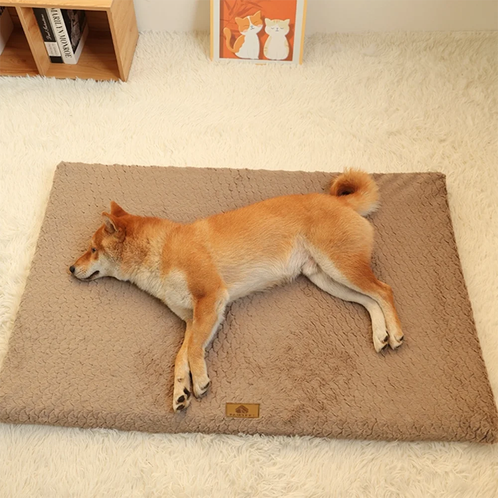 3D Foam Orthopedic Crate Bed with Washable Faux Fur Cover