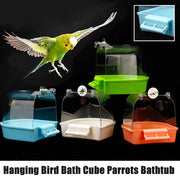 Hanging External Bird Bath for Parrots and Mynas