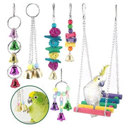Parrot Biting and Foraging Toy Set with Colorful Tubes
