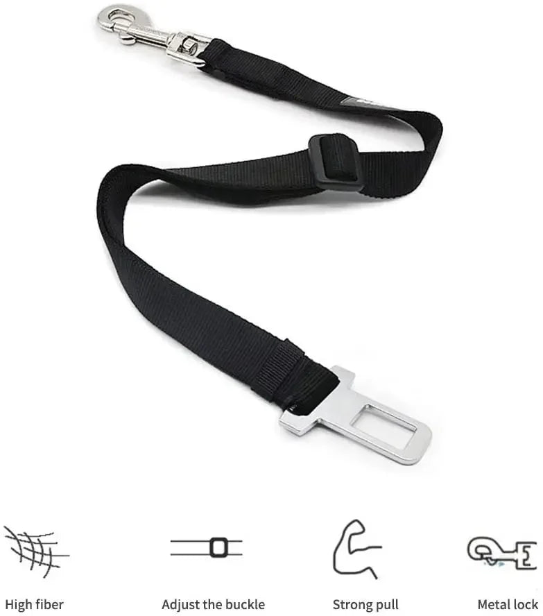 Adjustable Pet Car Seat Belt - Dog and Cat Safety Lead
