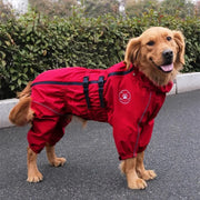 Reflective Waterproof Dog Raincoat - Adjustable Jacket for Large Dogs