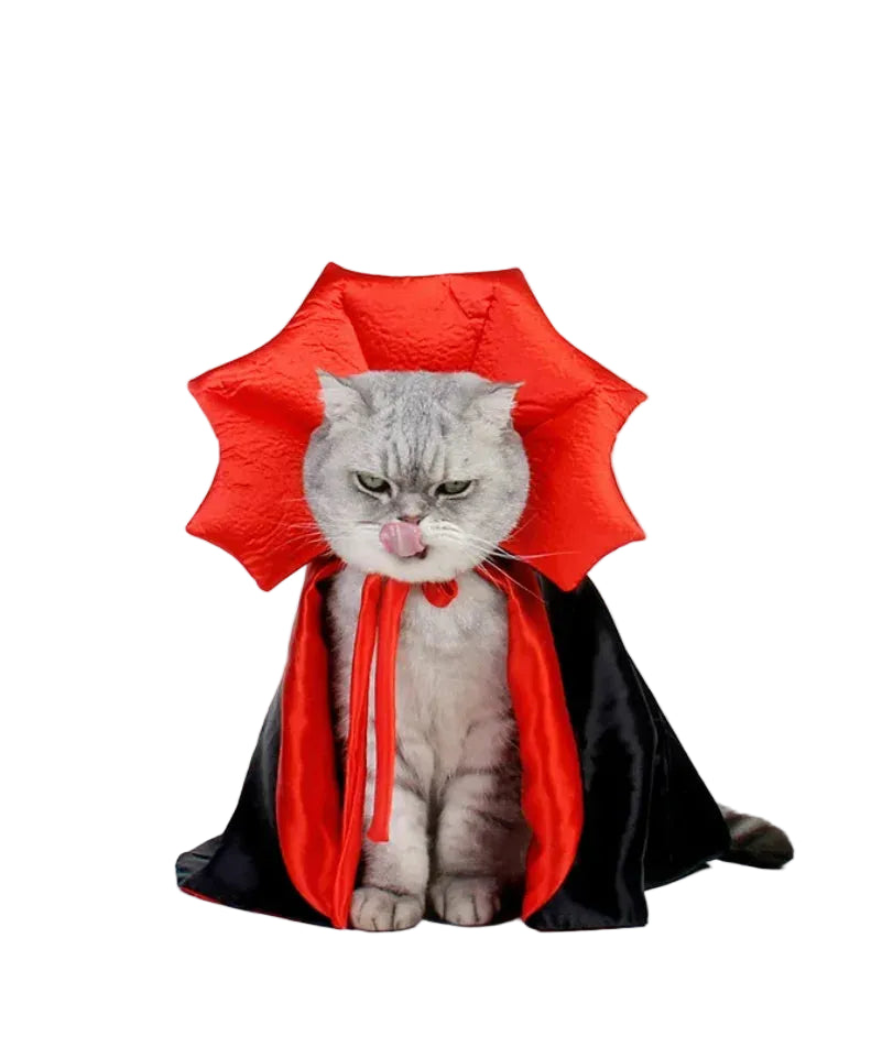 Vampire Cloak Pet Costume - Halloween Dog and Cat Outfit
