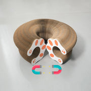 Corrugated Round Cat Scratch Board Toy with Ball Track