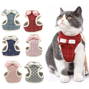 Mesh Pet Harness and Leash Set - Bowknot Cat and Puppy Vest