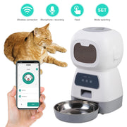 3.5L Automatic Pet Feeder - Timer Food Dispenser with Steel Bowl