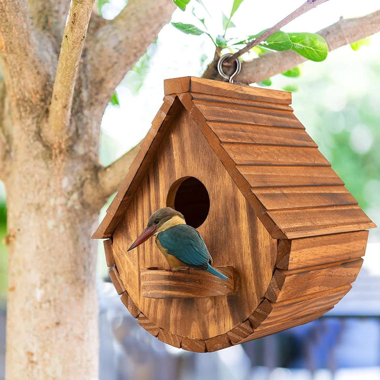 Wooden Outdoor Bird House for Garden Birds