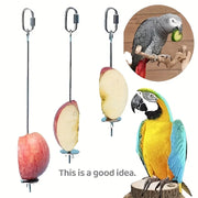 Stainless Steel Hanging Bird Feeder Fork for Fruit and Snacks