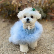 Fluffy Warm Dog Sweater - Autumn Winter Party Pet Pullover