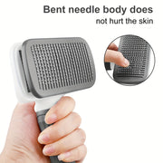 Self-Cleaning Slicker Brush for Dogs and Cats - Hair Removal Grooming Comb