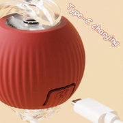Rechargeable Rolling Ball Cat Toy with Faux Tail