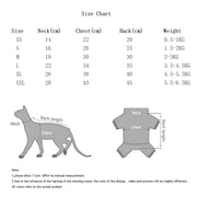 Soft Striped Sphynx Cat Jumpsuit - Four-Leg Pet Loungewear