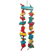 Parrot Biting and Foraging Toy Set with Colorful Tubes