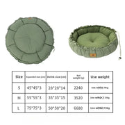 Round Plush Dog and Cat Sofa Bed - Warm Basket Cushion