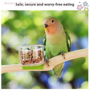 Clip-On Parrot Food and Water Bowl for Small Bird Cages