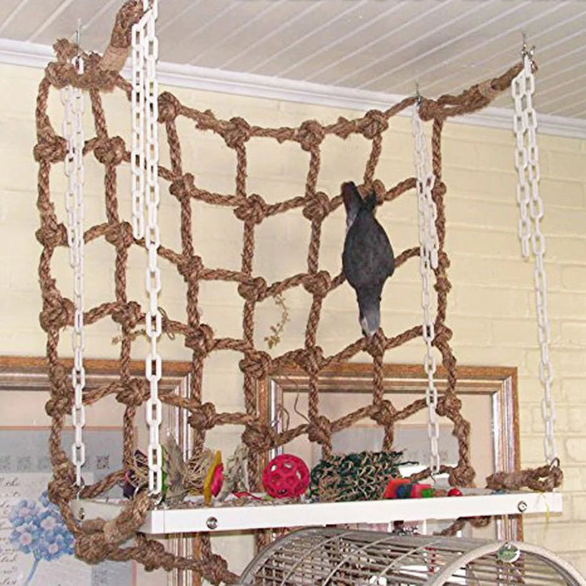 Rope Climbing Net Adventure Toy for Parrots