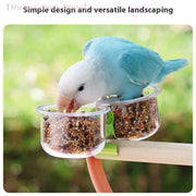 Clip-On Parrot Food and Water Bowl for Small Bird Cages