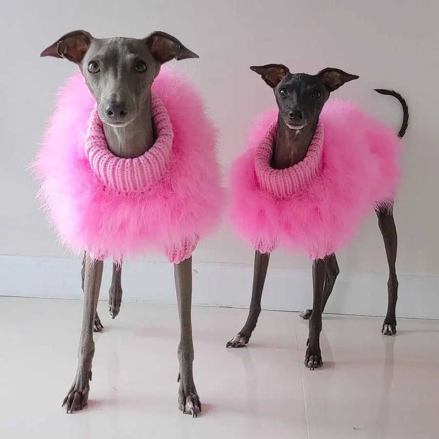 Fluffy Warm Dog Sweater - Autumn Winter Party Pet Pullover