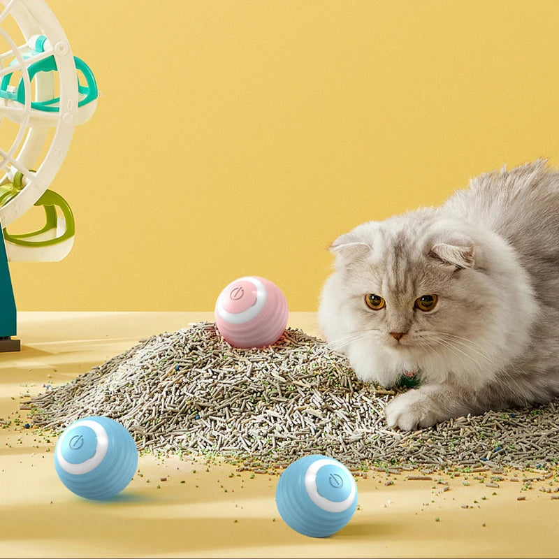 Smart Automatic Rolling Cat Ball Toy for Indoor Exercise