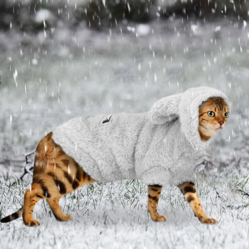 Warm Cotton Cat Jacket - Pink Winter Pet Coat