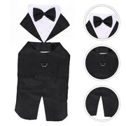 Formal Dog Tuxedo Shirt - Bow Tie Outfit for Weddings & Parties