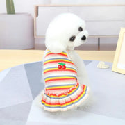 Ruffle Striped Pet Dress Vest - Sweet Spring Party Outfit