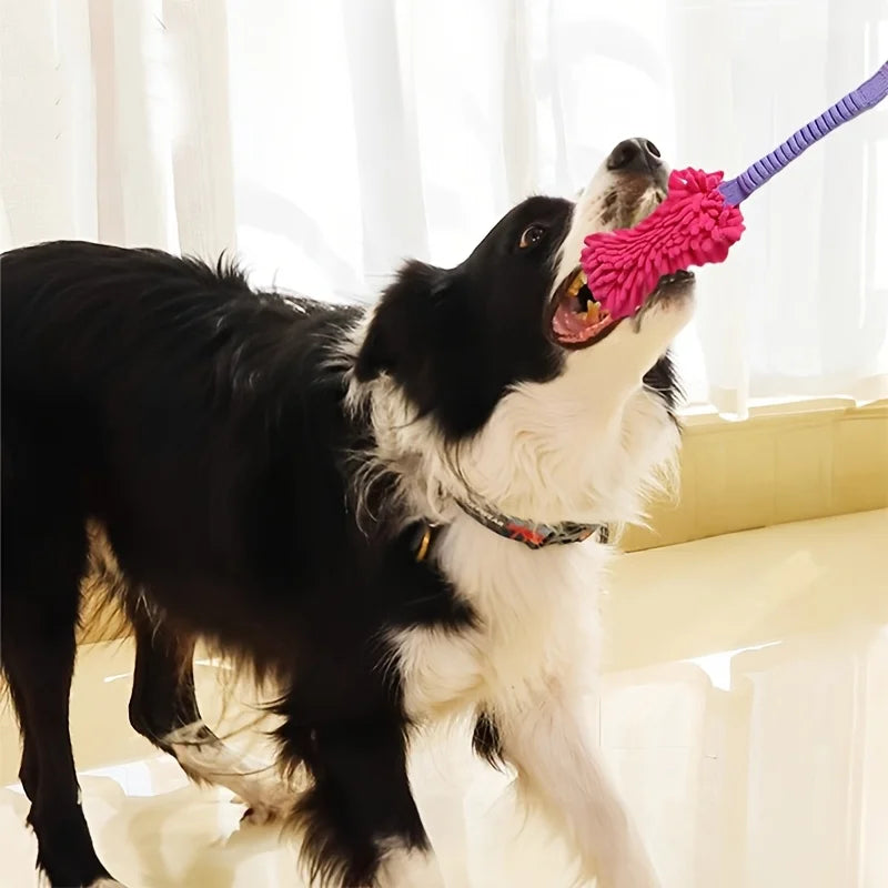 Durable Plush Rope Dog Chew Toy - Interactive Handle Pull Toy