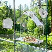 Clear Acrylic Outdoor Window Bird Feeder House