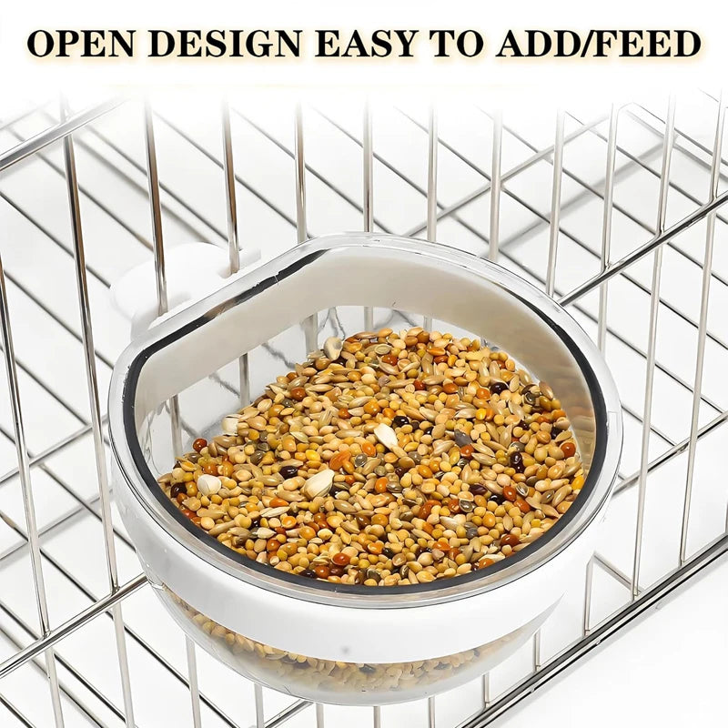 Detachable Transparent Bird Feeding Bowl for Parrots