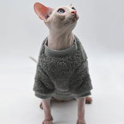 Double-Sided Fluffy Cat Jacket - Warm Sphynx Winter Coat