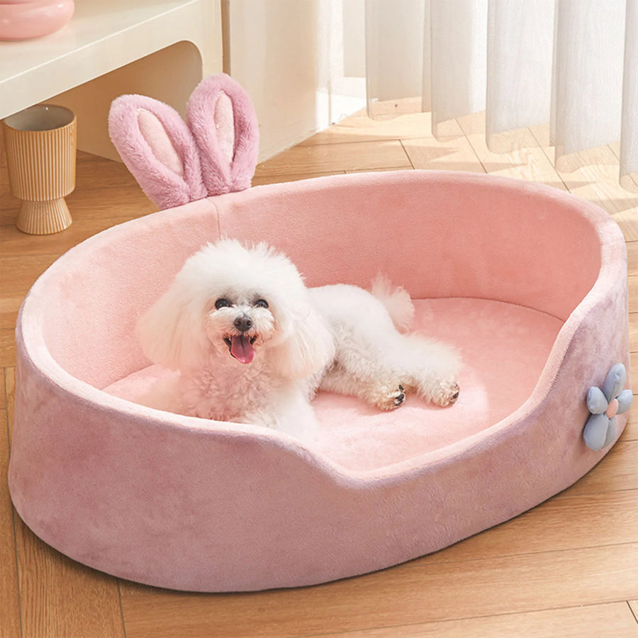 Detachable Washable Pet Bed - Soft Four-Season Sleeping Nest