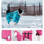 Reflective Waterproof Dog Raincoat - Adjustable Jacket for Large Dogs
