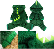 Dinosaur Halloween Pet Costume - Fleece Cat and Dog Hoodie