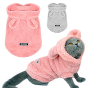 Warm Cotton Cat Jacket - Pink Winter Pet Coat