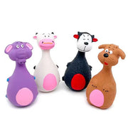 Squeaky Animal Dog Chew Toy - Bite-Resistant Rubber Play Toy